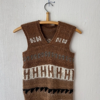 Ruskea vintage  neuleliivi S
