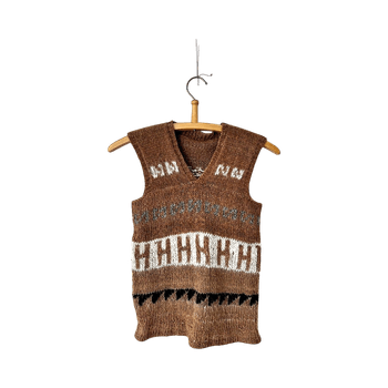 Ruskea vintage  neuleliivi S