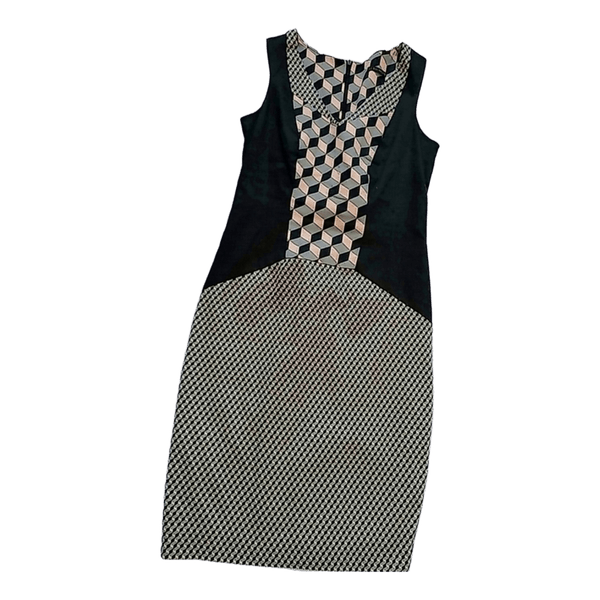 Geometric pattern midi dress