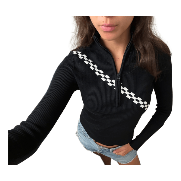 Black zip-up top
