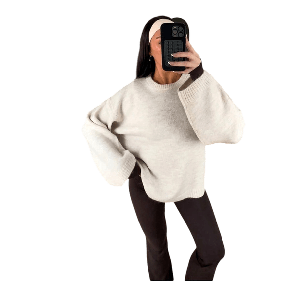 Cream knitted sweater