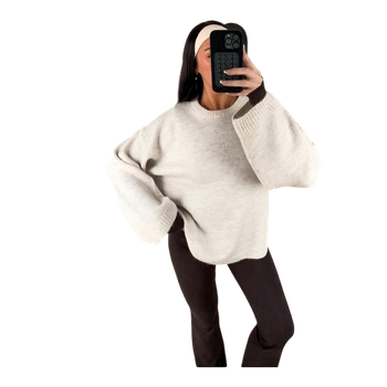 Cream knitted sweater