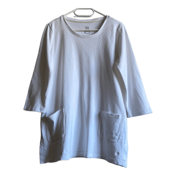 Isaac Mizrahi Live white tunic / dress EU L (fits M) cotton with pockets