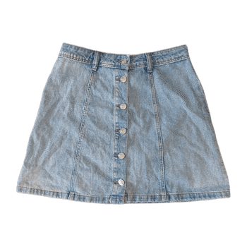 Light blue denim skirt