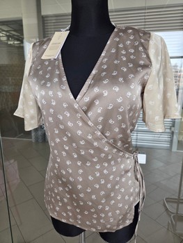 Vila pattern wrap blouse