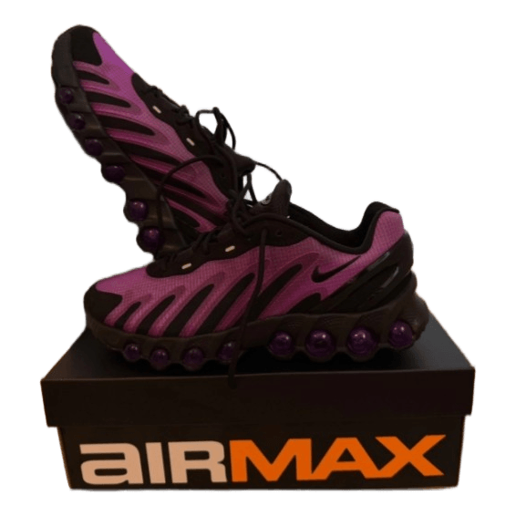 Purple Nike Air Max sneakers