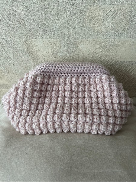 Lyserød Clutch i Mohair