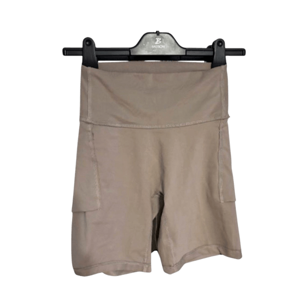 Beige athletic shorts