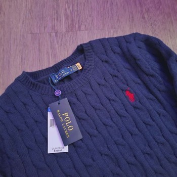 Navy cable knit sweater