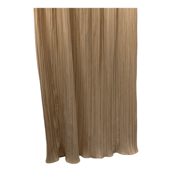 Beige plisseret maxinederdel