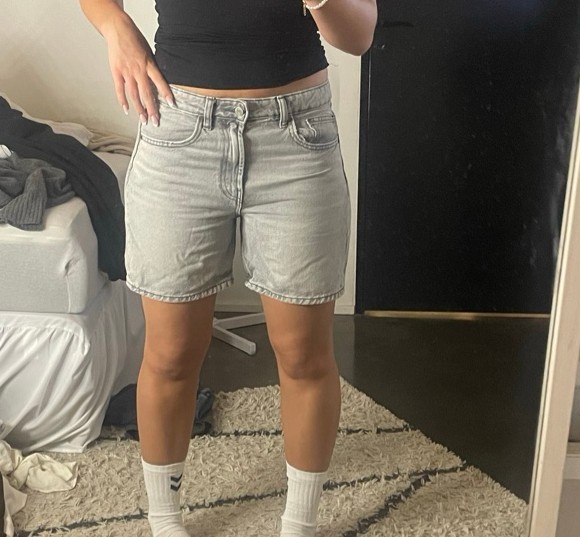 Grå Zara jeansshorts