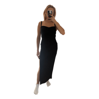 Musta midi slit mekko