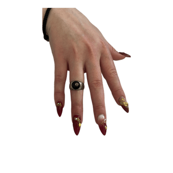 Eight ball signet ring