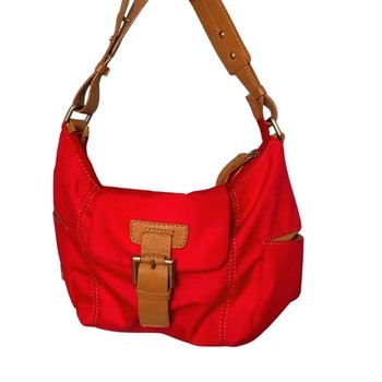 Red Coccinelle nylon y2k shoulder bag
