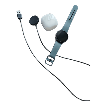 Samsung watch and Samsung earbuds