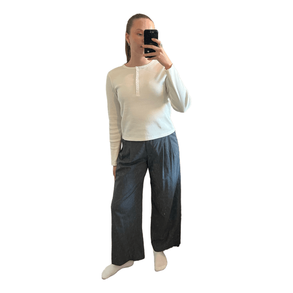 Grey wool trousers