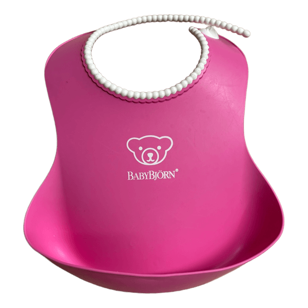 Pink BabyBjorn plastic bib