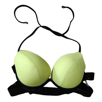 Neonkeltainen bikinien yläosa
