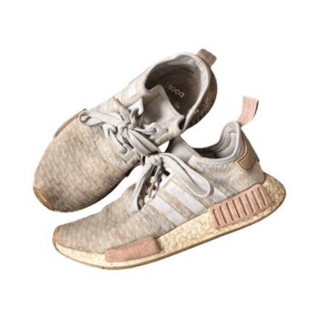 Beige running sneakers