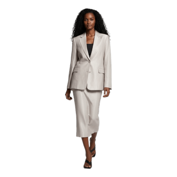 Beige blazer and skirt set