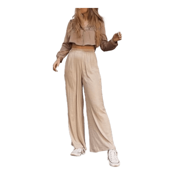 Zara beige wide-leg trousers