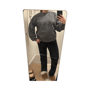 Grey crewneck sweatshirt
