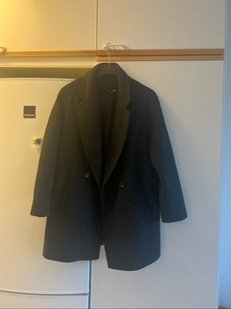 Black double breasted coat