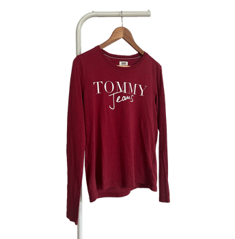 Red Tommy Jeans long-sleeve