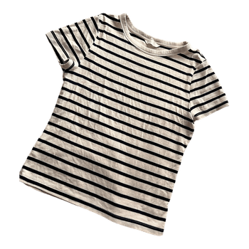Striped ribbed t-shirt