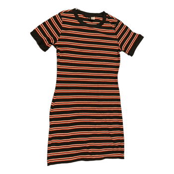 Striped black t-shirt dress