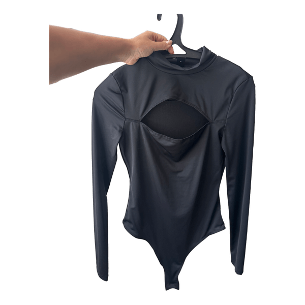 Black cut-out bodysuit