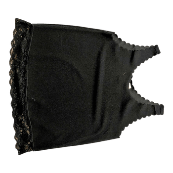 Black scalloped lace top