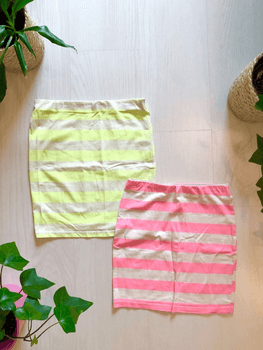 Bershka raidallinen neon mini hame x2