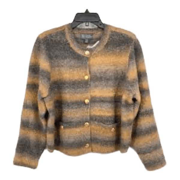 Striped buttoned cardigan