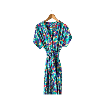 Värikäs vintage midimekko M