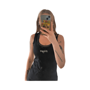 Black tank top