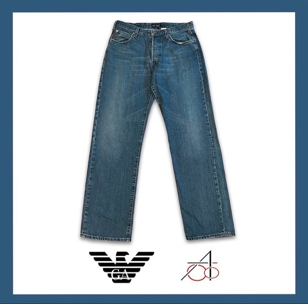 Armani Vintage Jeans, washed indigo color