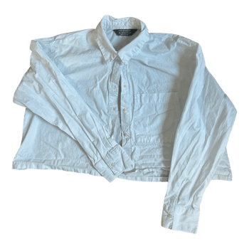 White cropped shirt