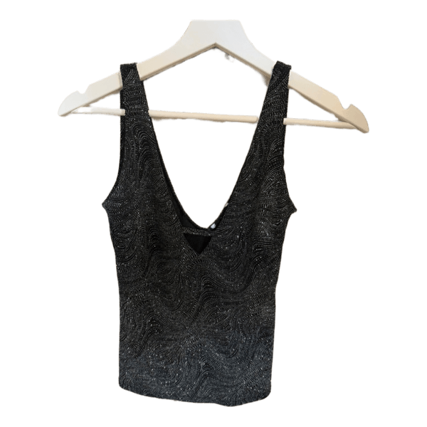 Black sparkly tank top