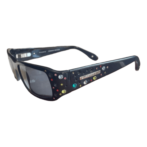 Sort solbrille med sten