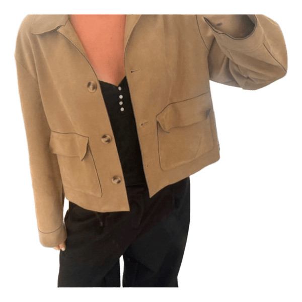 Beige cropped jacket