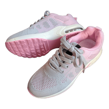 Vaaleanpunaiset neulotut lenkkarit