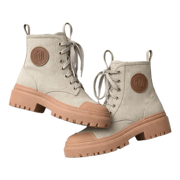 Maje beige lace-up boots