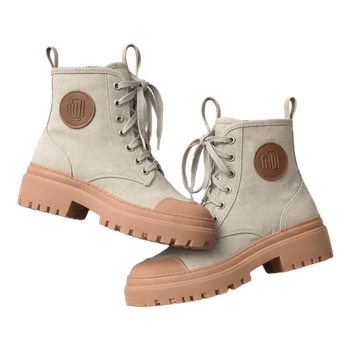 Maje beige lace-up boots