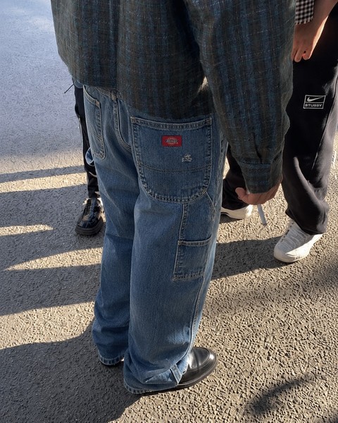 Blue denim carpenter jeans