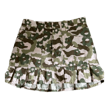 Kukkakuvioinen laskostettu minihame