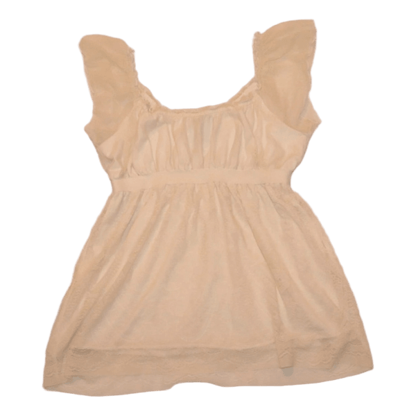 Beige rffled top