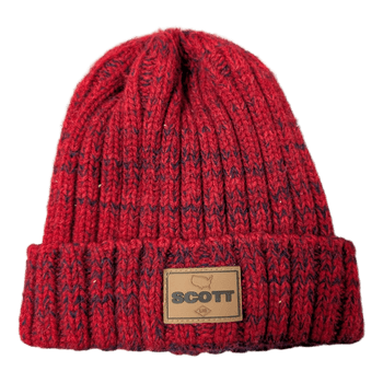 Red knitted beanie