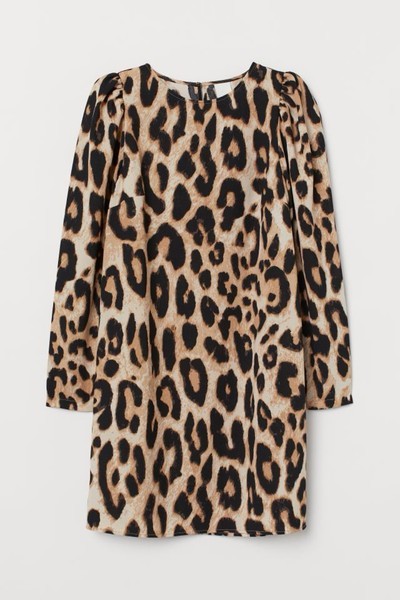 Leopard print mini dress