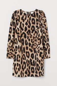 Leopard print mini dress